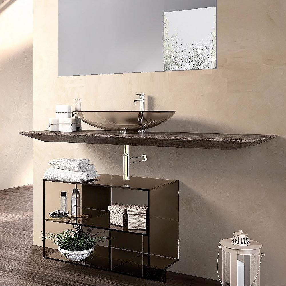 embrague Atar Caprichoso Muebles de baño de diseño de lujo italiano en madera y cristal