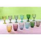 12 vasos de 235 ml en pasta de vidrio coloreada con decoración arabesca - árabe viadurini