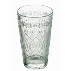 12 vasos de bebida de vidrio transparente decorados para bebidas - Maroccobic viadurini