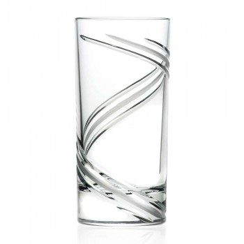 12 vasos de cóctel de vaso alto de cristal ecológico italiano - Cyclone