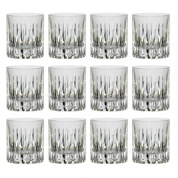 12 Vasos bajos de whisky o vaso de agua en cristal ecológico - Voglia