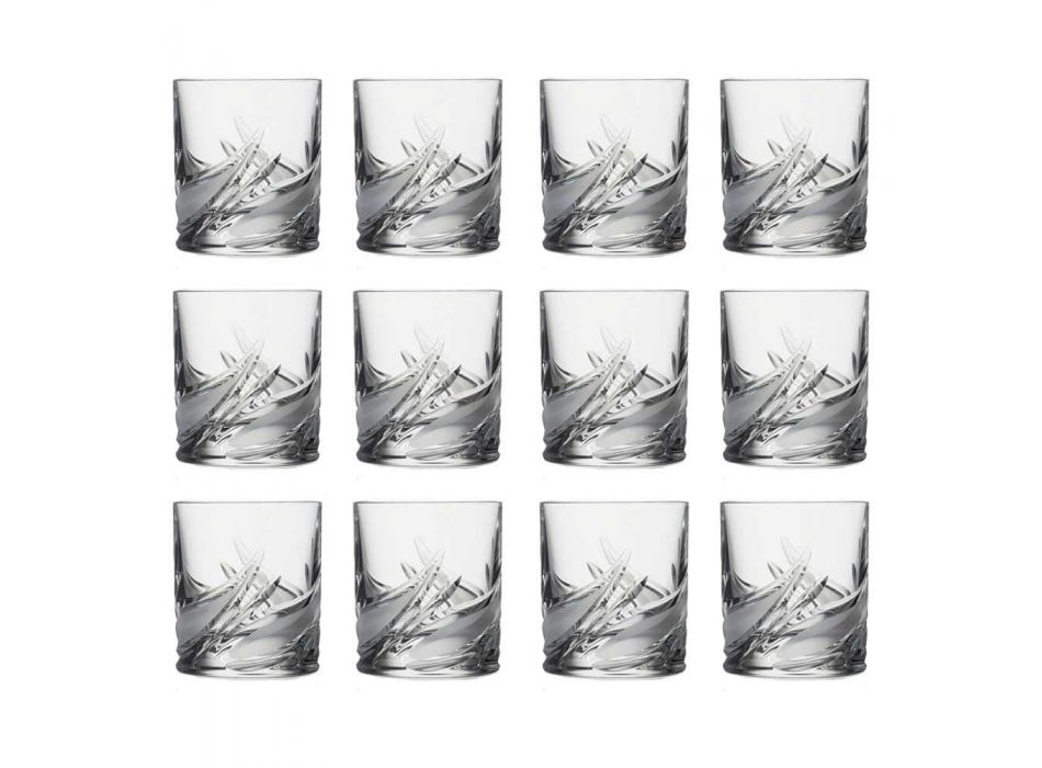 12 vasos de whisky de cristal bajo con vaso antiguo doble - Adviento