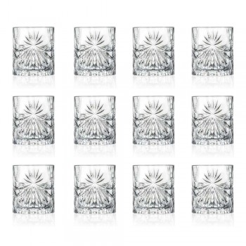 12 vasos dobles de estilo antiguo con diseño de cristal ecológico - Daniele
