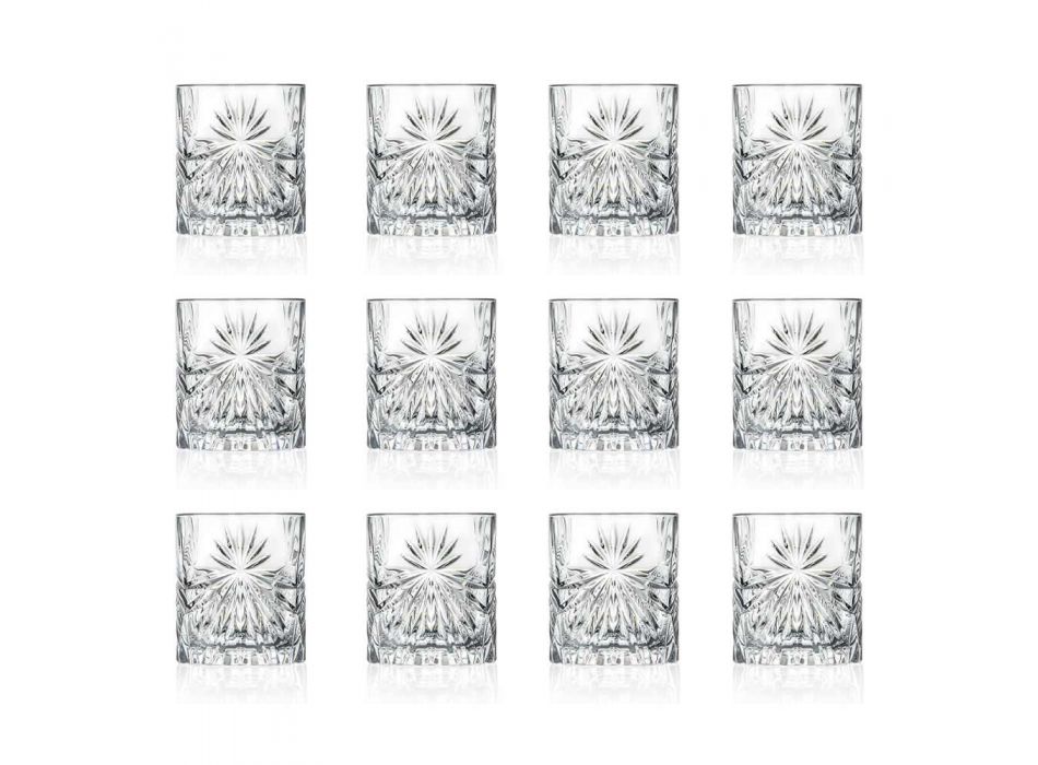 12 vasos dobles de estilo antiguo con diseño de cristal ecológico - Daniele
