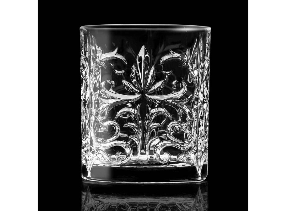 12 vasos dobles de estilo antiguo en cristal ecológico de lujo - Destino viadurini