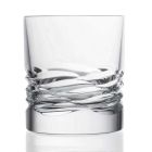 12 vasos de cristal con decoración ondulada para whisky o vaso de agua Dof - Titanio viadurini