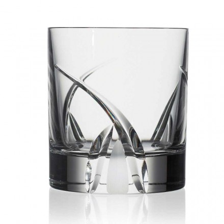 12 vasos de vaso bajo en diseño de lujo Eco Crystal - Montecristo viadurini