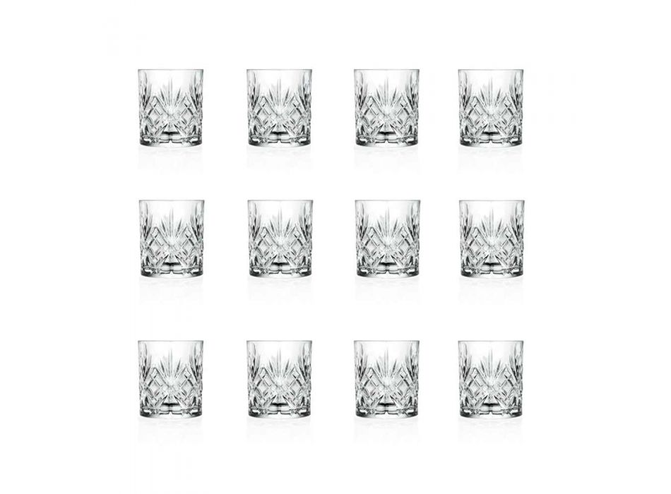 12 vasos de diseño vintage en vidrio sonoro superior Eco - Cantabile viadurini