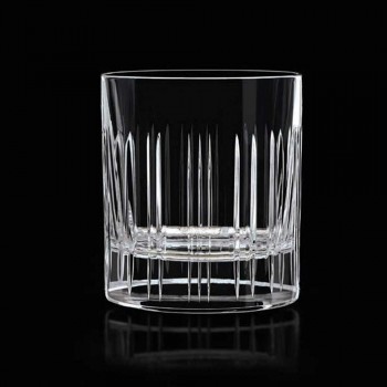 12 vasos de agua de whisky o de cristal con decoración lineal de lujo - Arritmia