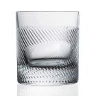 12 vasos de whisky o de agua en diseño vintage decorado con cristales ecológicos - táctiles viadurini