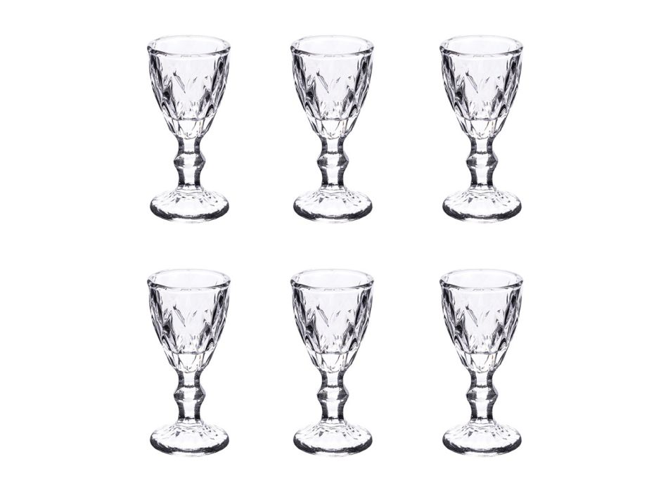 12 Vasos de Licor de 45 ml en Vidrio en Diferentes Tonos o Transparente - Baylis viadurini