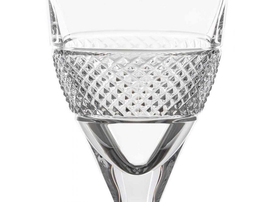 12 Copas de Vino Tinto en Eco Cristal Elegante Diseño Decorado - Milito