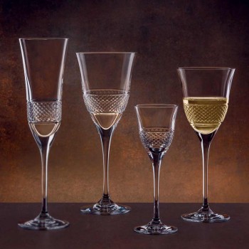 12 Copas de Vino Tinto en Eco Cristal Elegante Diseño Decorado - Milito