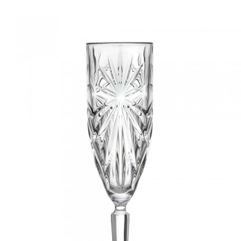 12 copas de flauta de vidrio para champán o prosecco en Eco - Daniele Crystal