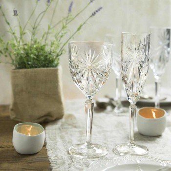 12 copas de flauta de vidrio para champán o prosecco en Eco - Daniele Crystal