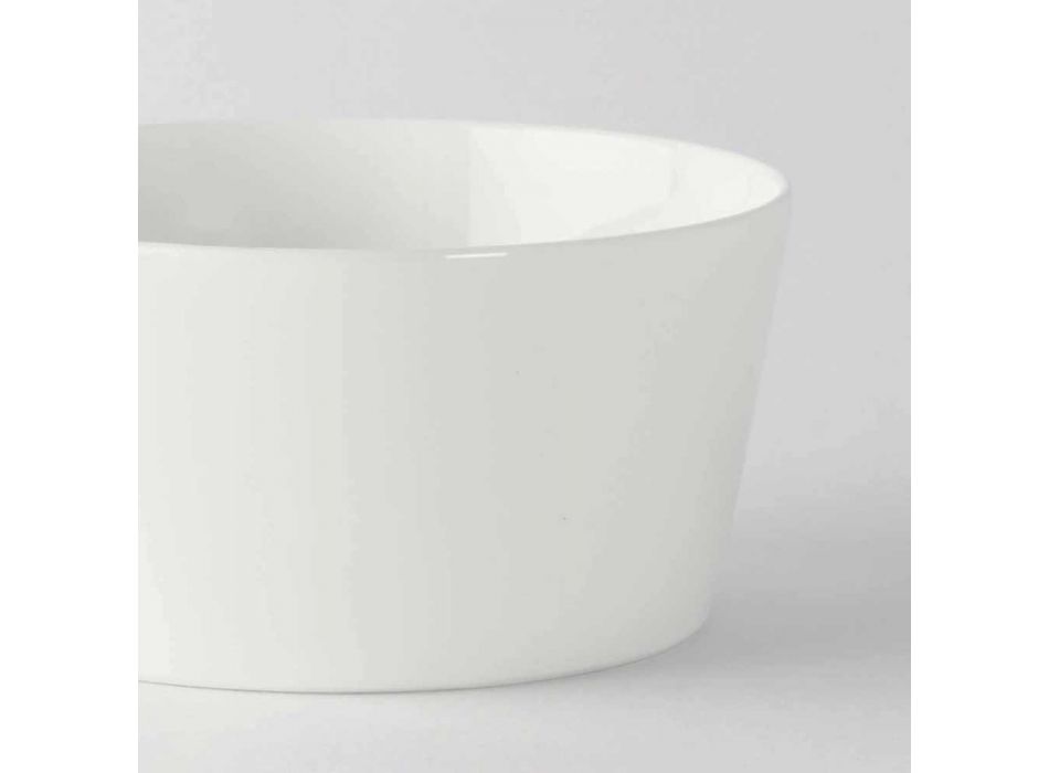 12 tazas de helado o frutas de porcelana blanca de diseño moderno - Egle viadurini