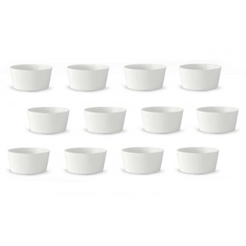 12 tazas de helado o frutas de porcelana blanca de diseño moderno - Egle