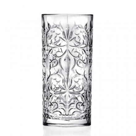 Vaso alto de cóctel Highball de 12 vasos o agua decorada de lujo - Destiny viadurini