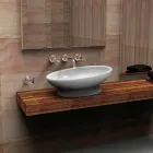 Fregadero de baño diseño huevo hecho en Italia viadurini