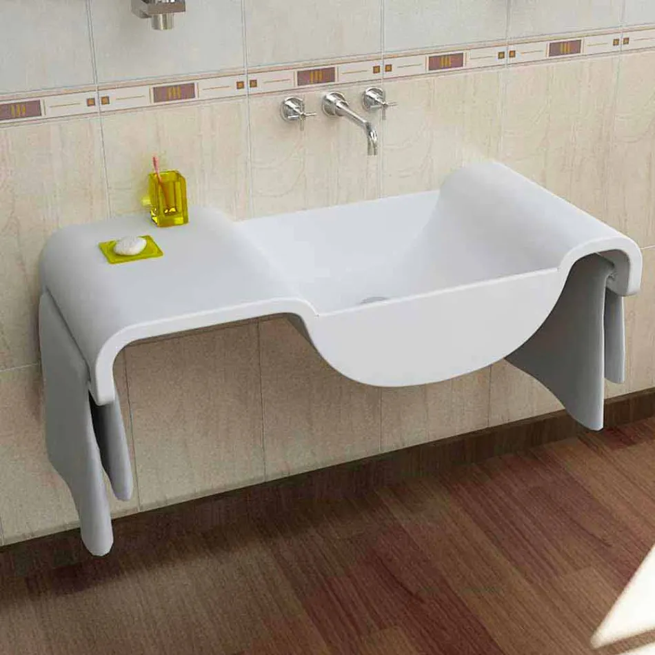 Fregadero de baño Baño Wave Hecho en Italia viadurini