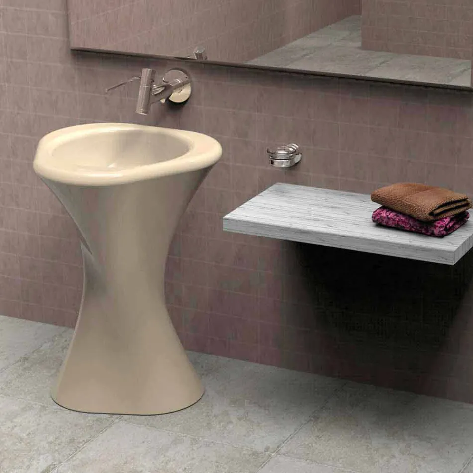 Diseño de baño Lavabo Twister Made in Italy viadurini