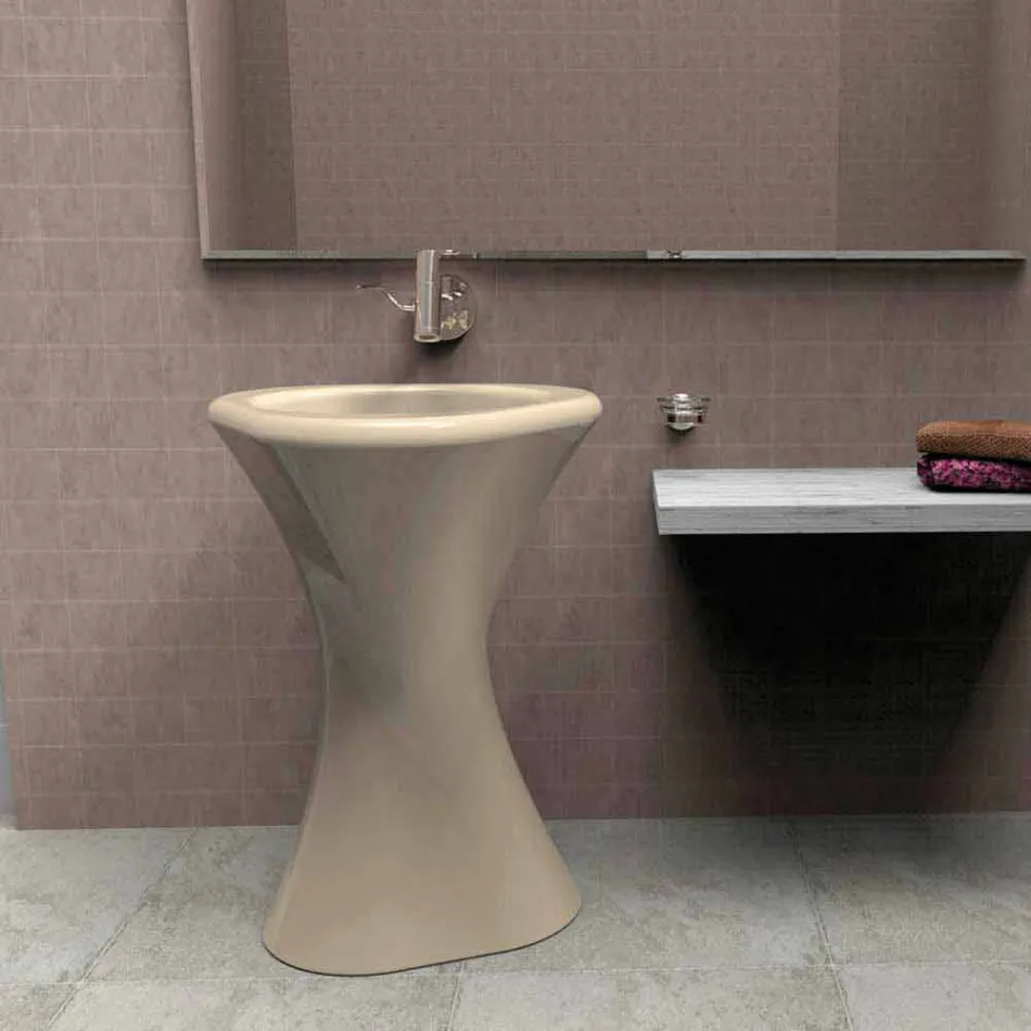 Diseño de baño Lavabo Twister Made in Italy viadurini