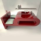 Fregadero de diseño de baño de garfish hecho en Italia viadurini