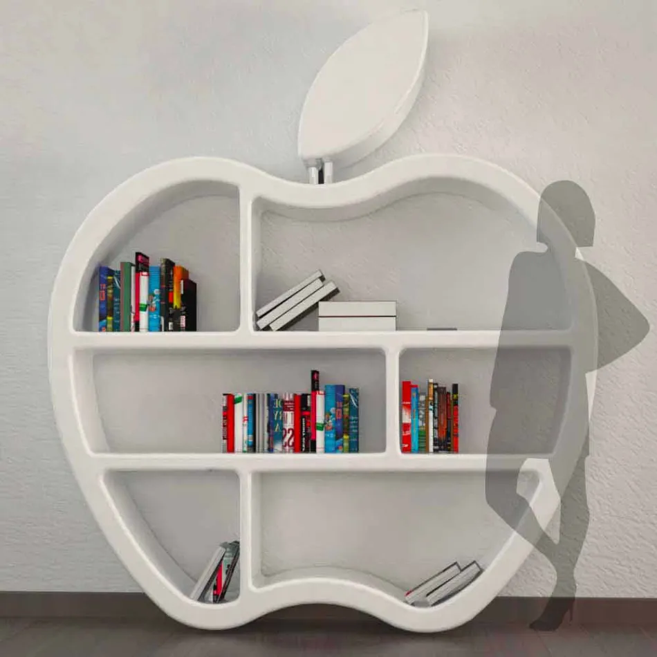 Librería de diseño moderno de gula, hecha en Italia. viadurini