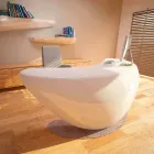 Moderno Escritorio de Oficina Boomerang Hecho en Italia viadurini