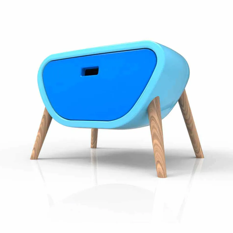 Mesita de noche moderna de diseño Little Gauche Made in Italy viadurini