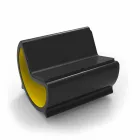 Sofá mecedora 2 plazas diseño luna hecho en Italia viadurini