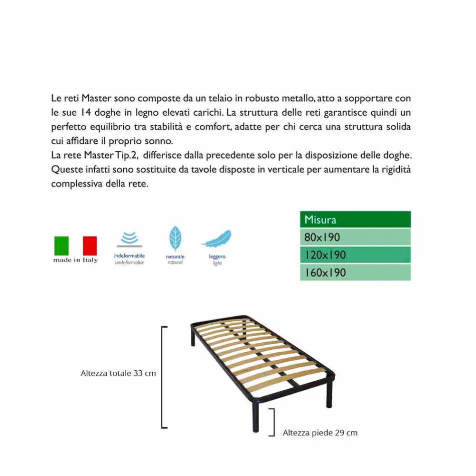 Red Bio Comfort 1 y medio cuadrado viadurini