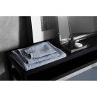 2 toallas para invitados en lino pesado Diseño de lujo italiano azul claro - Jojoba viadurini