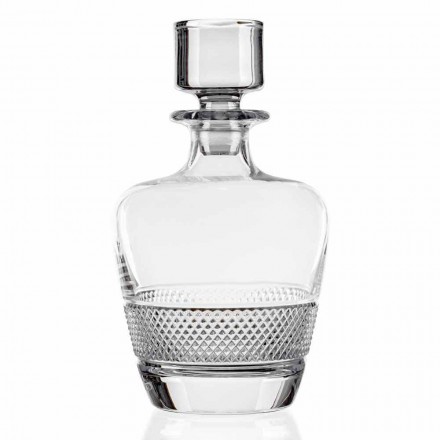 2 Botellas de Whisky Decoradas en Cristal Ecológico Elegante Diseño - Milito viadurini