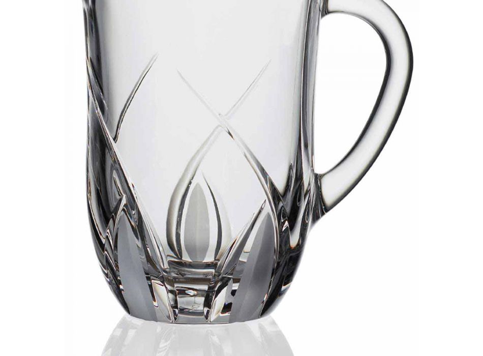 2 jarras de agua de cristal ecológicas diseño de lujo decorado a mano - Montecristo