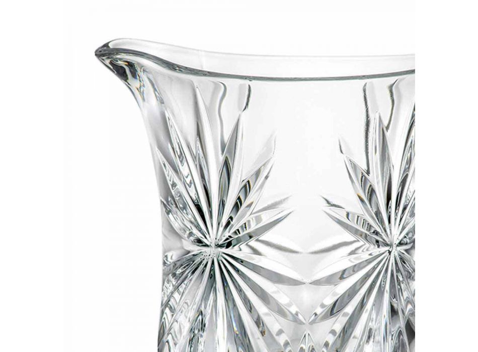 2 jarras de agua de diseño con decoración de vidrio de sonido superior ultraclaro - Daniele