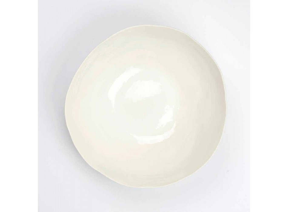 2 ensaladeras de porcelana blanca Piezas únicas de diseño italiano - Arciconcreto viadurini