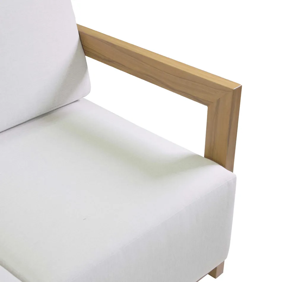 2 Sillones con Mesa de Aluminio con Transferencia Térmica Efecto Madera - Camper viadurini