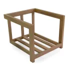 2 Sillones con Mesa de Aluminio con Transferencia Térmica Efecto Madera - Camper viadurini