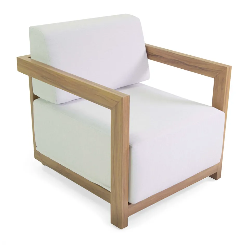 2 Sillones con Mesa de Aluminio con Transferencia Térmica Efecto Madera - Camper viadurini
