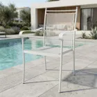 2 sillones de jardín de metal de diseño clásico fabricados en Italia - Solis viadurini