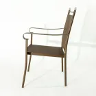 2 sillones de jardín de metal de diseño clásico fabricados en Italia - Solis viadurini