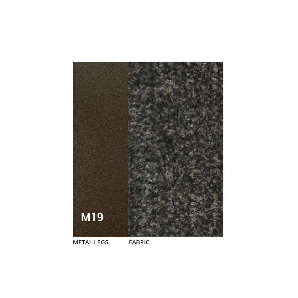 2 sillas de interior en metal bronce con asiento de tela Bliss - Varen viadurini