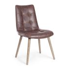 2 sillas modernas de estilo industrial cubiertas en polipiel Homemotion - Riella viadurini