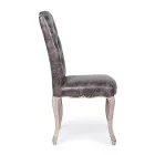 2 Sillas de Comedor con Asiento Tapizado y Tapizado Homemotion - Mania viadurini