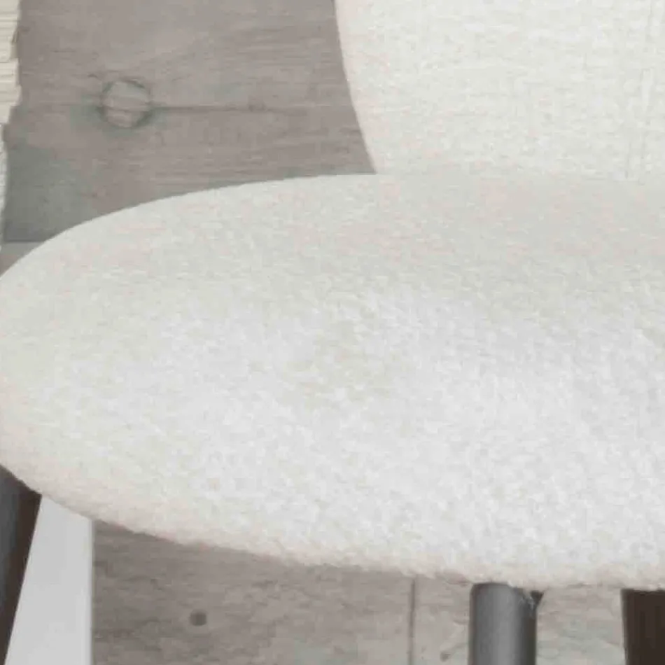 2 sillas de metal grafito con asiento de tela Bliss - Lunea viadurini