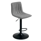 2 taburetes para salón con asientos tapizados en tela de diferentes colores - Impeto viadurini