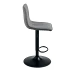 2 taburetes para salón con asientos tapizados en tela de diferentes colores - Impeto viadurini