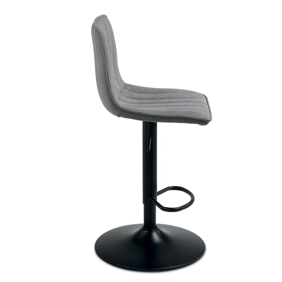 2 taburetes para salón con asientos tapizados en tela de diferentes colores - Impeto viadurini