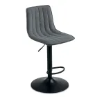 2 taburetes para salón con asientos tapizados en tela de diferentes colores - Impeto viadurini